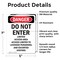 Signmission Do Not Enter Limited Access Area Danger Sign, Vinyl Decal, 5in W x 7in L, 2PK OS-2PACK-DS-D-57-V-2134 - alternate 3